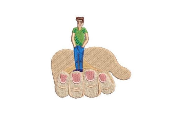 Review: Man Standing in an Open Hand Embroidery Design