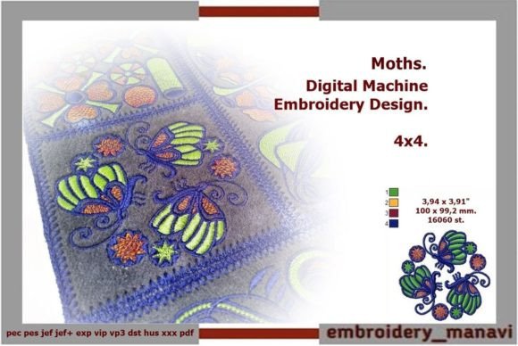 Reviewing Moths for Holiday Embroidery Collections
